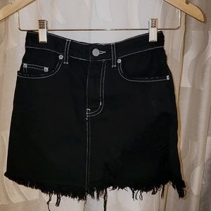 Carmar Black Mini Jean Skirt